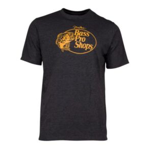 Bass Pro Shops Tri-Blend Logo kurzärmliges T-Shirt für Männer Schwarz / Orange