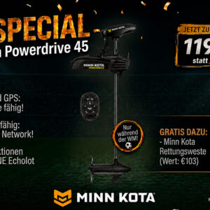 Minn Kota PowerDrive 45 WM Special inkl. Rettungsweste