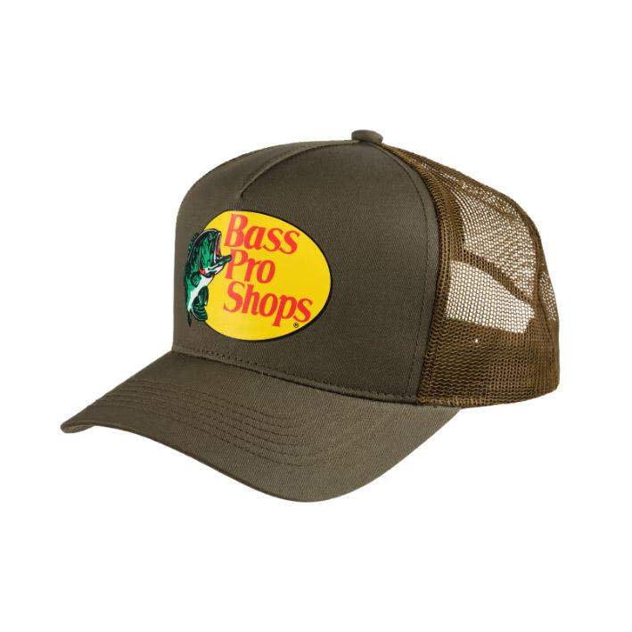 Bass Pro Shops Trucker Cap mit Logo-Druck, olive-braun