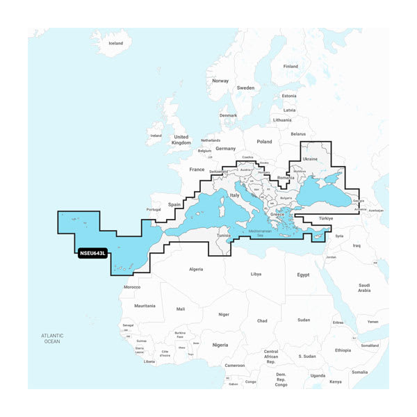 Garmin Navionics+ Seekarte Mittelmeer und Schwarzes Meer (NSEU643L)