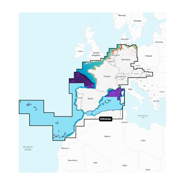 Garmin Navionics Vision+ Seekarte Europa, Zentral und Westen (NVEU646L)