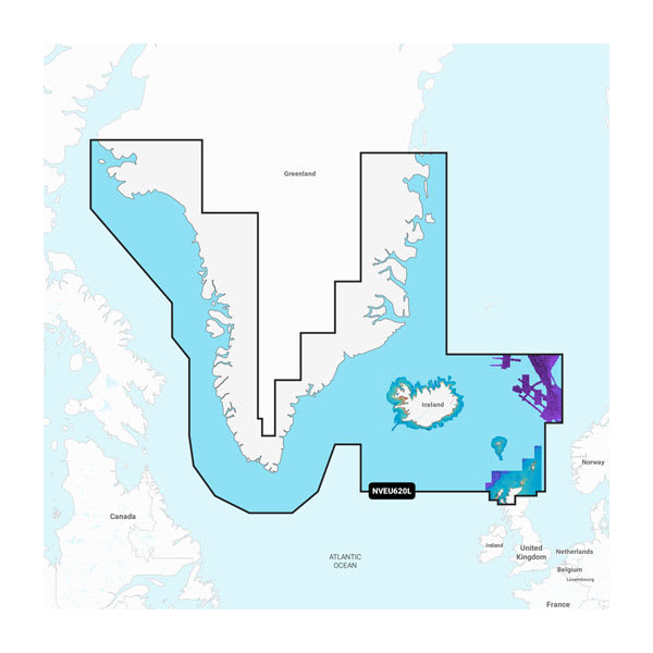 Garmin Navionics Vision+ Seekarte Grönland und Island (NVEU620L)