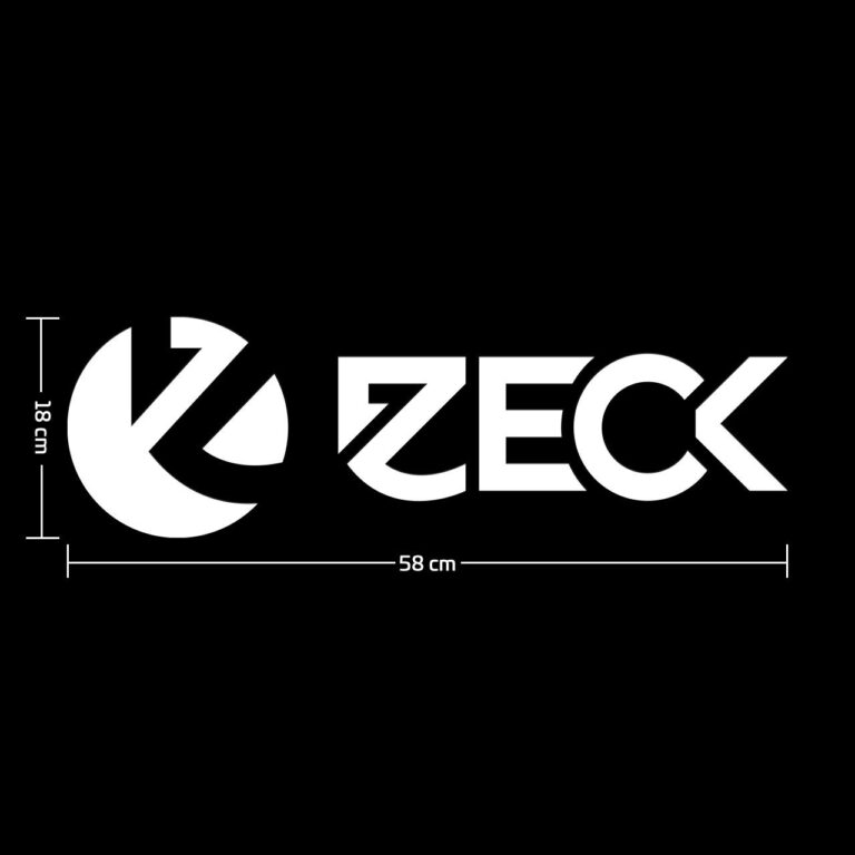 Zeck Boat & Car Sticker ZECK White
