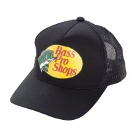 Bass Pro Shops Trucker Cap mit Logo-Druck, schwarz